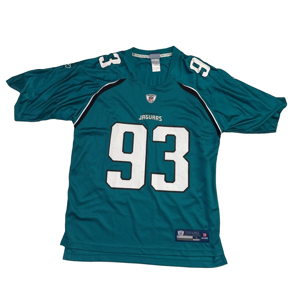 NFL Jacksonville Jaguars Tyson Agualu #93 Football Jersey Vtg Reebok Mens Size L